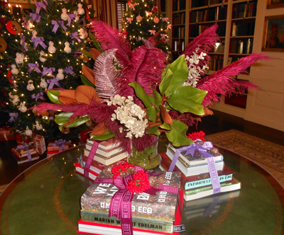 Jewel-tone book decorations