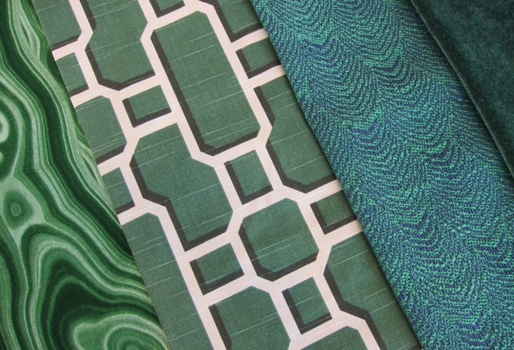 Fabrics with Emerald Green