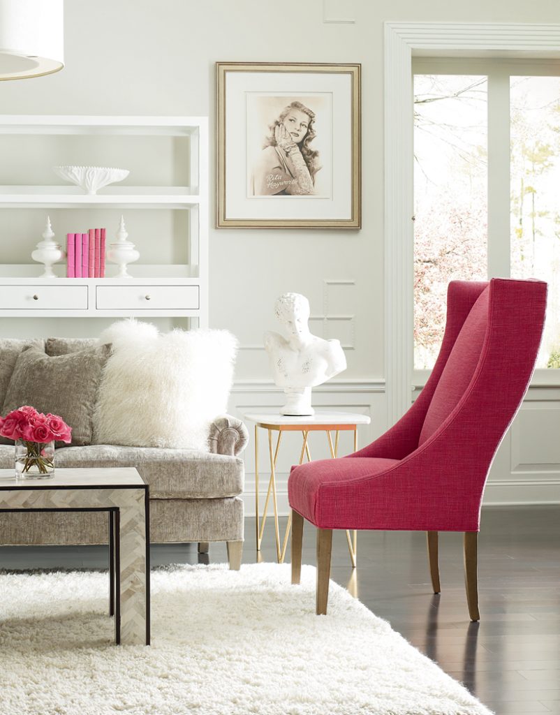 Fuchsia Accents in Room by CR Laine