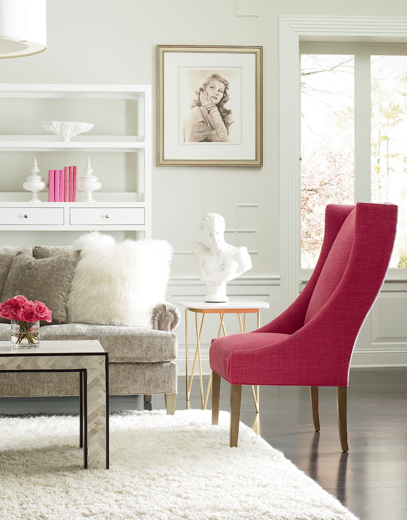 Fuchsia Accents in Room by CR Laine