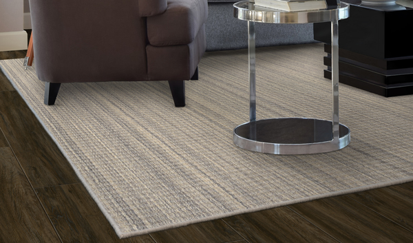 Surged edge area rug.