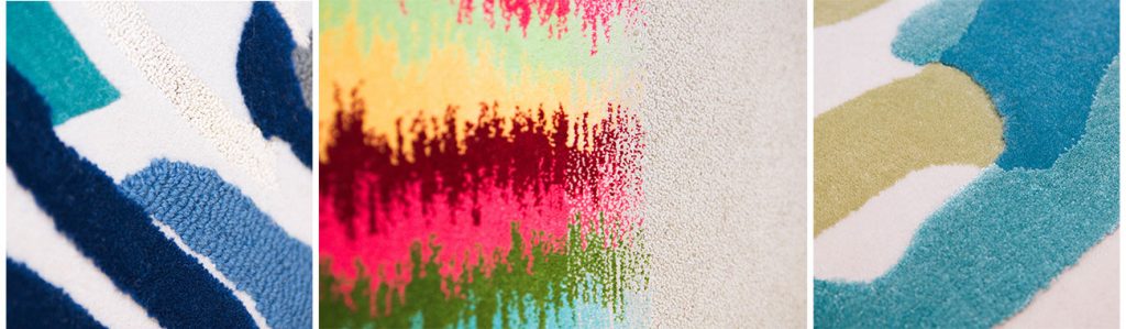 Fabrica colorful rug triptych