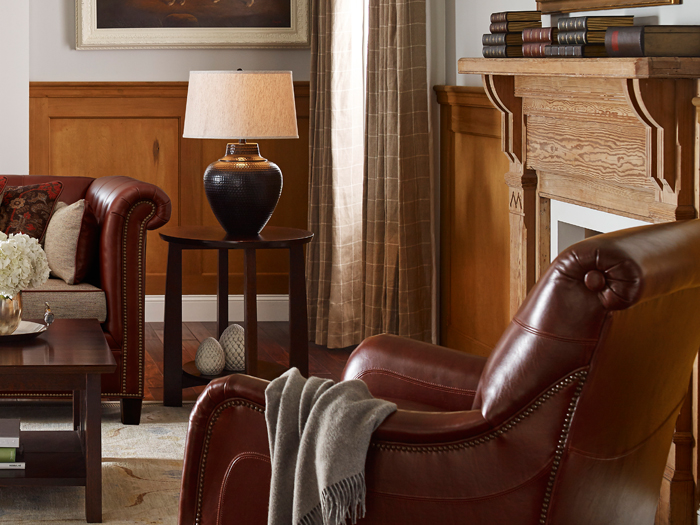 Winter Park Leather Chair by Stickley